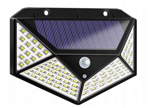 LAMPA SOLARNA Z CZUJNIKIEM RUCH I ZMIERZCHU 100LED