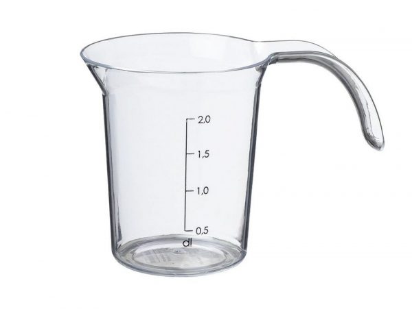 MIARKA KUCHENNA DZBANEK Z PODZIAŁKĄ 200ML 0,2L