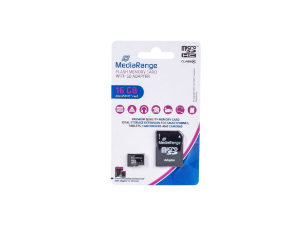 MEDIARANGE KARTA PAMIĘCI 16GB microSDHC CLASS 10