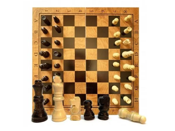 SZACHY TRADYCYJNE DREWNIANE WARCABY TRYKTRAK 3w1