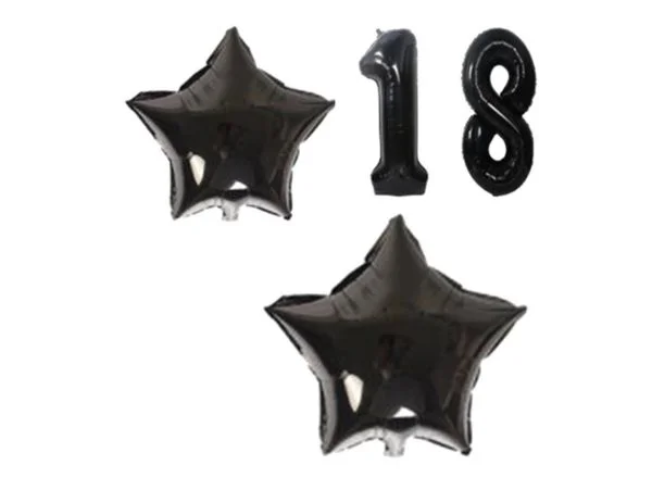 ZESTAW DEKORACJE 18 URODZINY OSIEMNASTKA BALONY