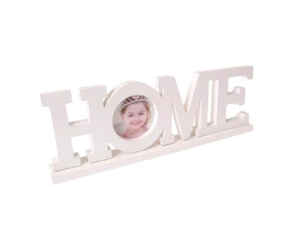 RAMKA DREWNIANA NA ZDJĘCIE NAPIS HOME 3D OZDOBNA