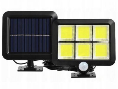 LAMPA SOLARNA Z CZUJNIKIEM RUCHU ZMIERZCHU 120 LED