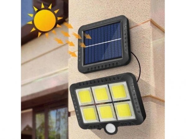 LAMPA SOLARNA Z CZUJNIKIEM RUCHU ZMIERZCHU 120 LED