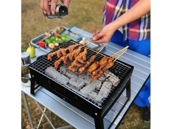 GRILL TURYSTYCZNY WĘGLOWY PRZENOŚNY SKŁADANY BBQ