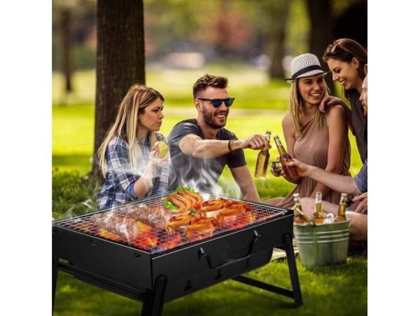 GRILL TURYSTYCZNY WĘGLOWY PRZENOŚNY SKŁADANY BBQ