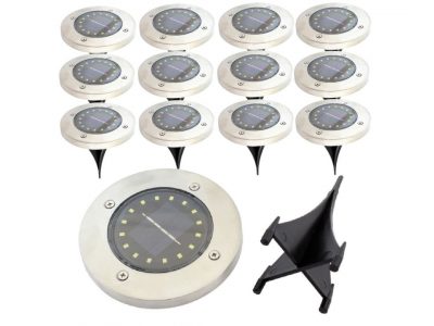 LAMPA OGRODOWA SOLARNA 16 LED 12szt