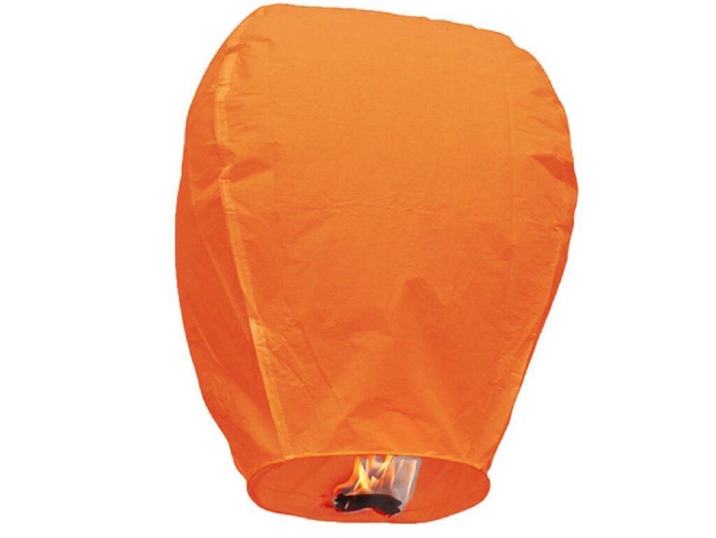 LAMPION SZCZĘŚCIA LATAJĄCY - pomarańczowy