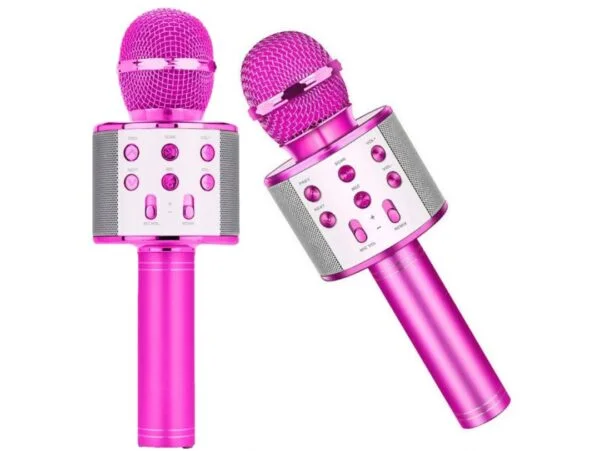 MIKROFON KARAOKE KOŁO - BEZ ETUI - różowy