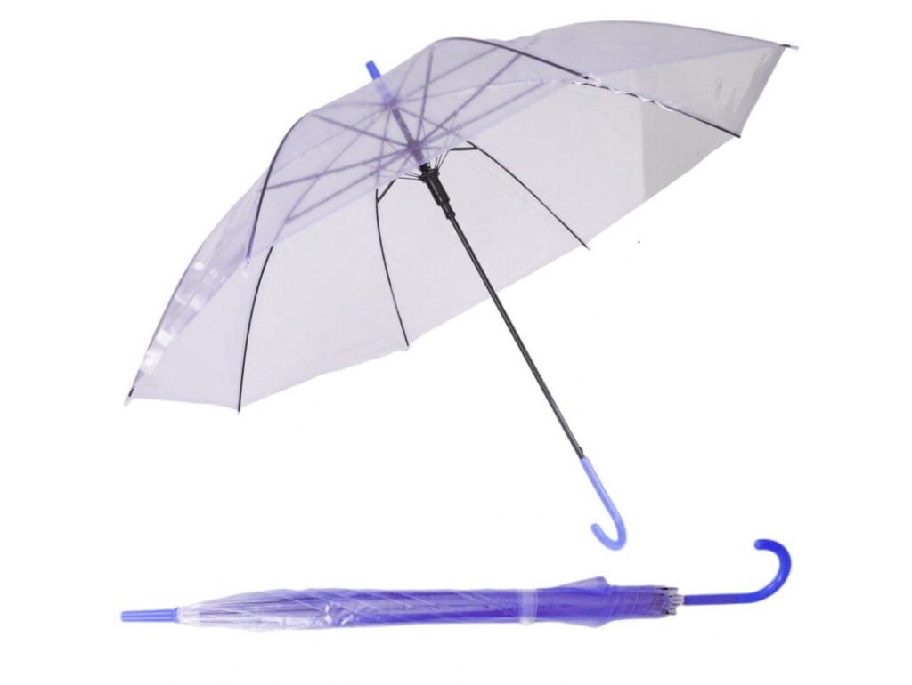 PARASOL PRZEZROCZYSTY 72cm - fioletowy