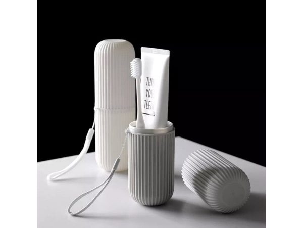 ETUI NA SZCZOTECZKĘ I PASTĘ DO ZĘBÓW - szary