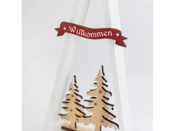 CHOINKA DREWNIANA ŚWIĄTECZNA 48cm - biały