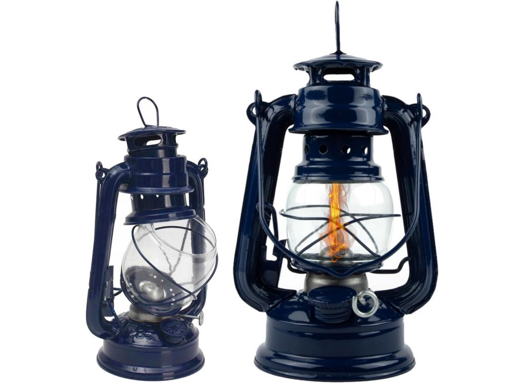 LAMPA NAFTOWA 24cm - granatowy