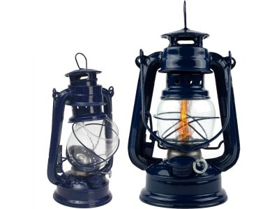 LAMPA NAFTOWA 24cm - granatowy