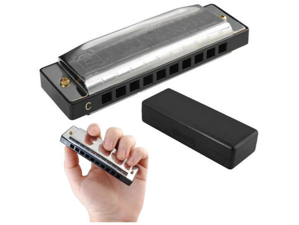 HARMONIJKA USTNA METALOWA TONACJA C-dur C + ETUI