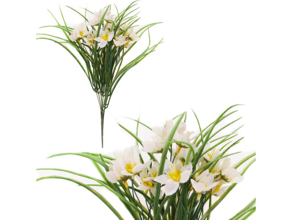 ŻONKIL BUKIET SZTUCZNY 7 ŁODYG 40cm - biały