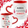 KUBEK DO SUBLIMACJI 330ML CZERWONY UCHWYT SERCE - grupa dzień kobiet