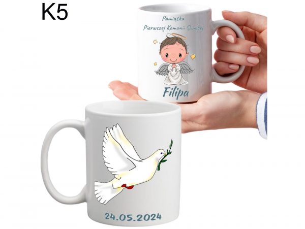 KUBEK DO SUBLIMACJI 330ML BIAŁY - Komunia - grupa