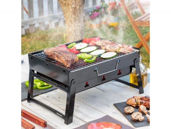 GRILL TURYSTYCZNY WĘGLOWY PRZENOŚNY SKŁADANY BBQ