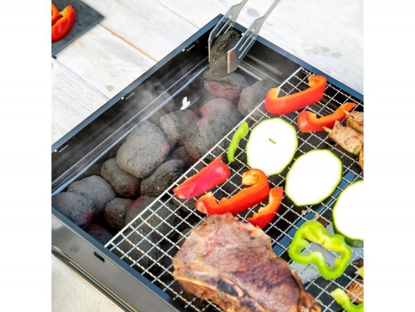 GRILL TURYSTYCZNY WĘGLOWY PRZENOŚNY SKŁADANY BBQ