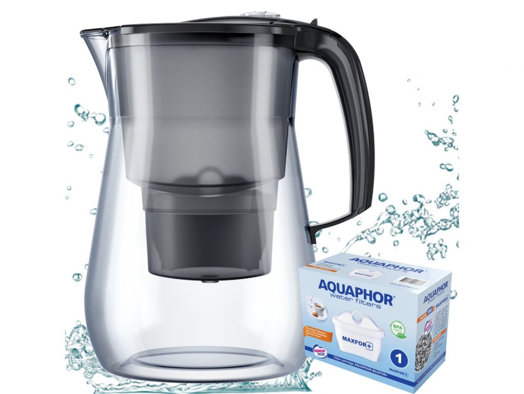 AQUAPHOR DZBANEK FILTRUJĄCY ONYX 4,2L + WKŁAD MAXFOR - czarny