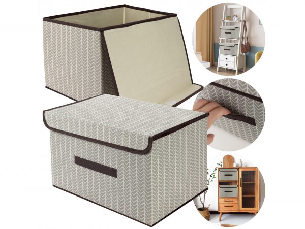 PUDEŁKO ORGANIZER SKŁADANY 40x25x25 - beżowy