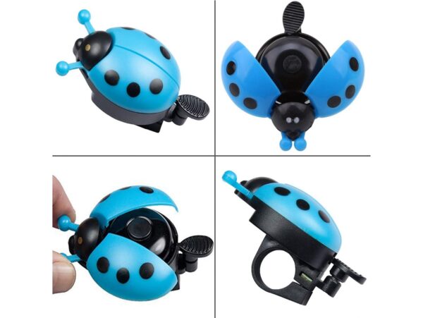 DZWONEK DO ROWERU BIEDRONKA 9x4,5 - niebieski