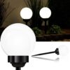 LAMPA OGRODOWA SOLARNA KULA 15CM 2LED x10SZT