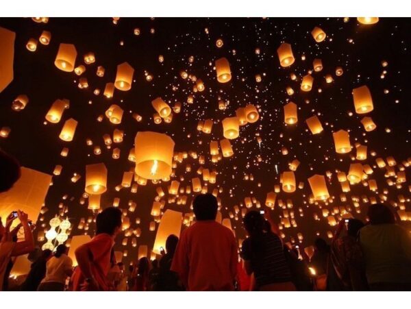 LAMPION SZCZĘŚCIA LATAJĄCY - limonkowy