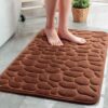 MATA DYWANIK ŁAZIENKOWY ANTYPOŚLIZGOWY 3D - ciemny brąz