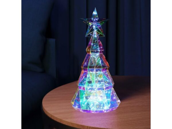 CHOINKA LED TRANSPARENTNA HOLOGRAFICZNA 38CM