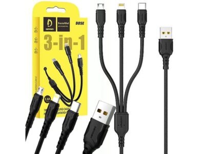 DENMEN KABEL USB 3W1 MAGNETYCZNY MICRO TYP-C IPHONE