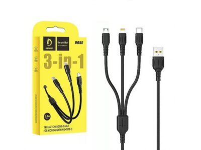 DENMEN KABEL USB 3W1 MAGNETYCZNY MICRO TYP-C IPHONE