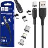 DENMEN KABEL USB 3W1 MAGNETYCZNY MICRO TYP-C IPHONE