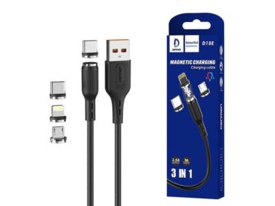 DENMEN KABEL USB 3W1 MAGNETYCZNY MICRO TYP-C IPHONE