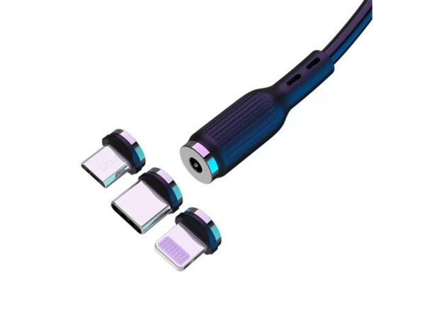 DENMEN KABEL USB 3W1 MAGNETYCZNY MICRO TYP-C IPHONE