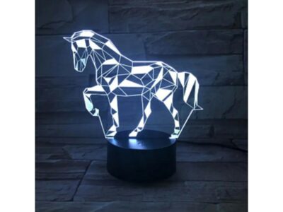 LAMPKA NOCNA 3D LED 19CM - jednorożec