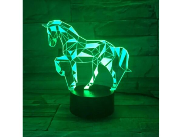 LAMPKA NOCNA 3D LED 19CM - jednorożec