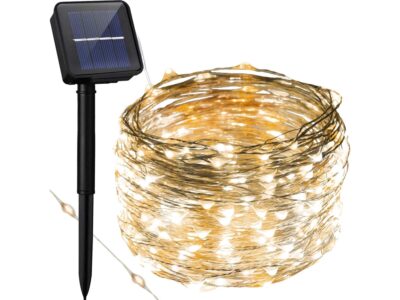 LAMPKI 200 LED DRUCIKI SOLARNE - ciepły biały