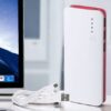 POWERBANK 20 000mAh 3xUSB - czerwony