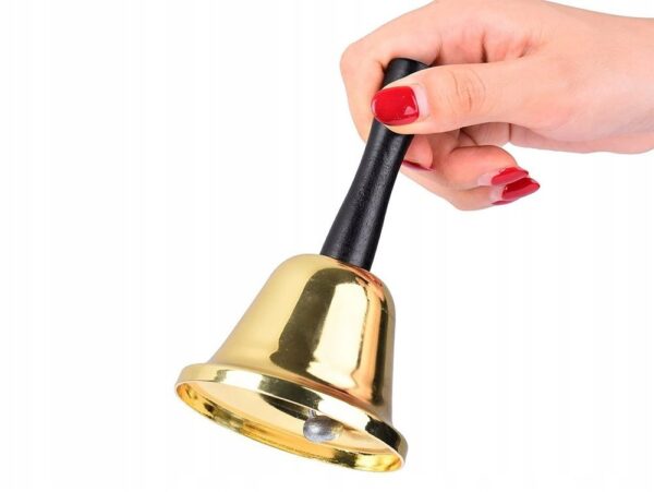 DZWONEK NA RĄCZCE - złoty