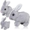 KRÓLICZEK SKACZĄCY ZABAWKA 16x10x17 - szary