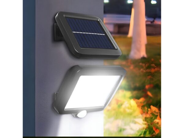 LAMPA SOLARNA Z CZUJNIKIEM RUCHU ZMIERZCHU 120 LED