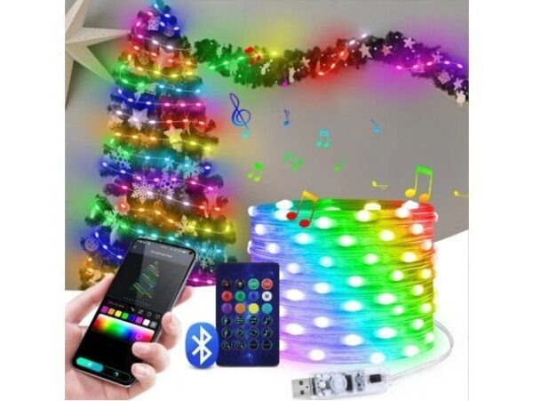 LAMPKI INTELIGENTNE 200 LED USB APP BLUETOOTH