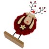 RENIFER DREWNIANY FIGURKA DEKORACYJNA 18CM