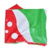 BALON CUKIEREK ŚWIĄTECZNY 90CM - zielono czerwone paski z kropkami