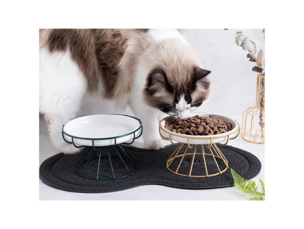 MATA POD MISKĘ DLA PSA KOTA - czarny