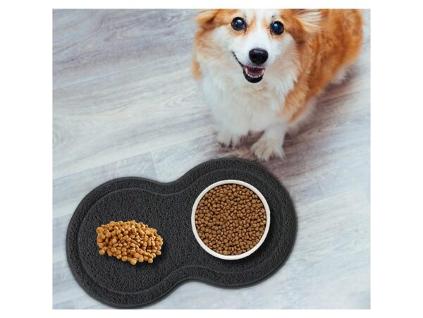 MATA POD MISKĘ DLA PSA KOTA - czarny