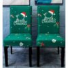 POKROWIEC NA KRZESŁO ELASTYCZNY ŚWIĄTECZNY - zielony