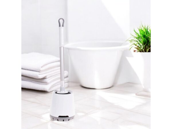 SZCZOTKA SILIKONOWA DO WC NEW - biały